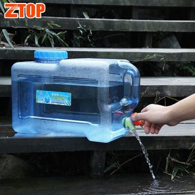 China Hot Selling Sustainable Empty Blue Portable 5 Gallon Gal Slim Drinking Water Container 18 Liter With Tap for sale