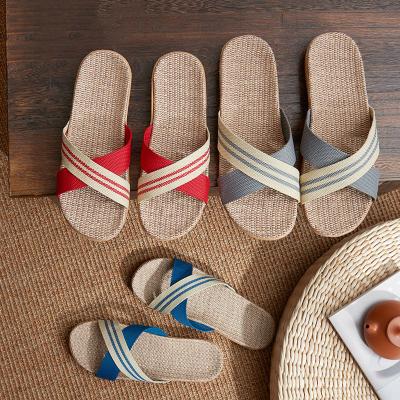 China Home Indoor Light Sweat-absorbent, Comfortable, Breathable, Non-slip Soft-soled Canvas Slippers for sale