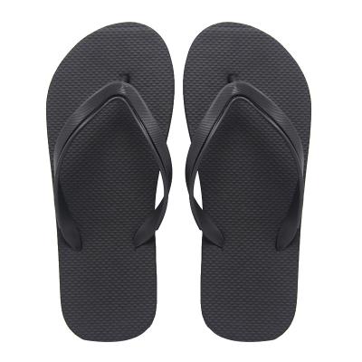 China Anti-Smell Wholesale Black Beach Slippers Rubber Slippers Bulk PVC Ladies Flip Flops for sale