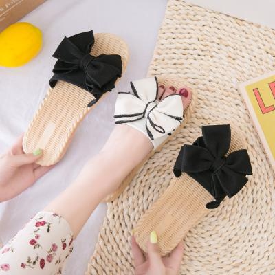 China Slippers Playful Outdoor Fashion Woman Fashion Trend Bowknot Flat Sandals for sale