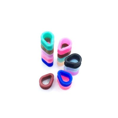 China Romantic Drop Shape Double Flared Tunnel Earrings Flexible Rubber Body Jewelry Silicone Ear Piercing Plug for sale