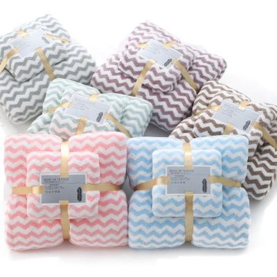 China Factory Direct Sale Viable Bath Towels Sets Soft Bath Towel Sets For Bathroom Pink Kids Children Blue Gray Adult for sale