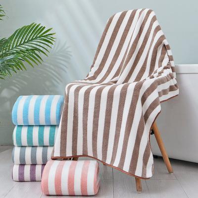 China Viable Wholesale Bathroom 2 Pcs Bath Towels Sets Double Side Microfiber Bath Towels Sets for sale