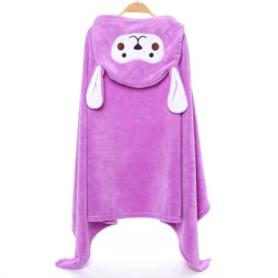 China Factory Wholesale Newborn Baby Towels Modern Hooded Polyester Chiffon Towel Rabbit Towel Set Baby QUICK DRY Newborn Towels for sale