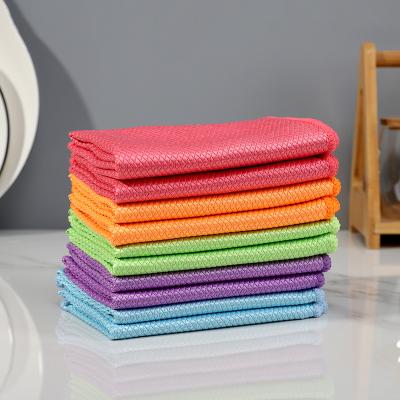 China Best Disposable Microfiber Glass Towels Microfiber Cleaning Cloth Kitchen Glass Cleaning Cloth for sale