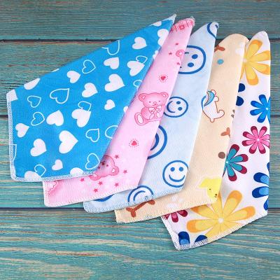 China Factory Wholesale QUICK DRY Microfiber Kids Hand Towels Small Black White Flower for sale