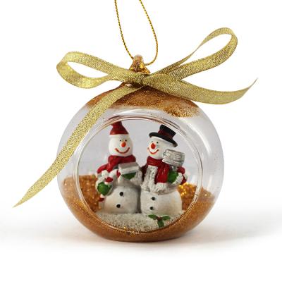 China Wholesale Custom Clear Christmas Santa Claus Glass Ball Ornaments From Europe for sale