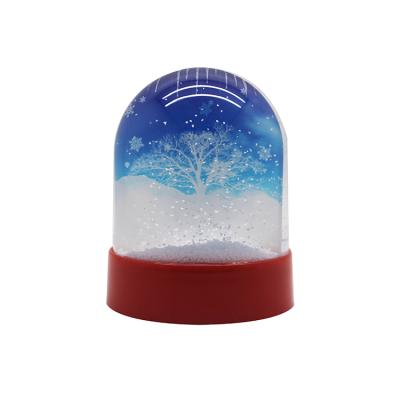 China Custom Cheap Christmas Snow Ball Plastic Snow Globe From Europe for sale