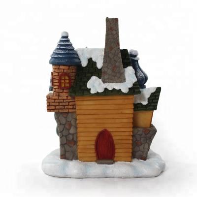 China Europe Customized Resin European Christmas Miniature Houses For Sale for sale