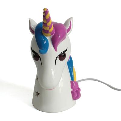 China Creative Europe plug in Kawaii unicorn shape night light decoration satatue resin home crafts for sale