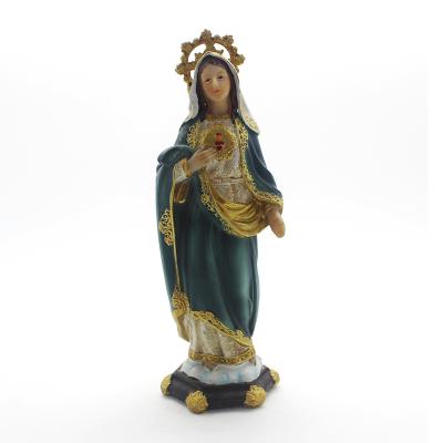 China Europe Customized Resin Hand Painted Souvenirs Blessed Virgin Mary Religious Mother Statue for sale