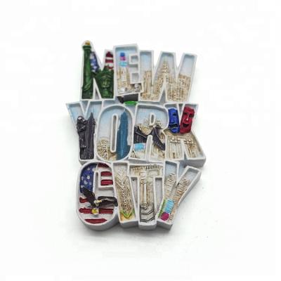 China Custom Personalized Letter Country Souvenir Resin Fridge Magnets for sale