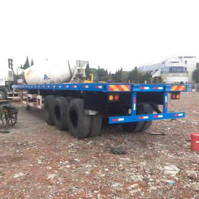 China Truck Trailer Used Flat Trailer For Container 3 Axles 2 Axles for sale