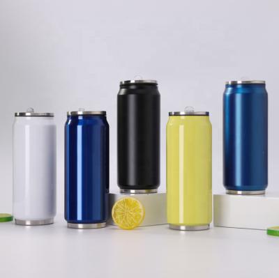 China New design stainless steel sublimation workable vacuum cola can double wall vacuum tumbler sublimation upright blank for sale