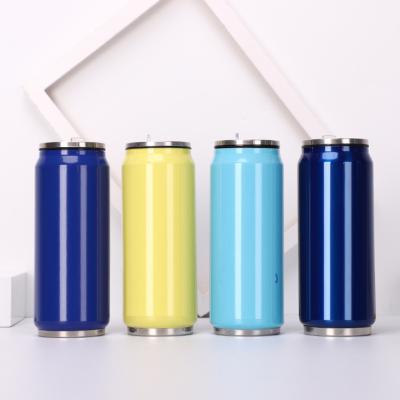 China Double Sublimation Viable White Tumblers Cola Pot Stainless Steel Wall Water Travel Mugs Straight Lean Cola Box for sale