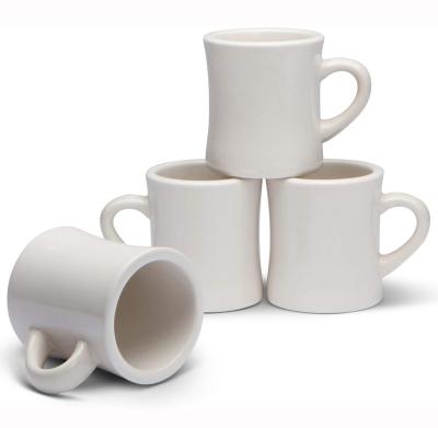 China Viable White Ceramic Creative Ceramic Mug Cup Custom Made Porcelain Milk Mug for sale