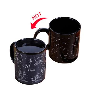 China Full 11oz Mug Stoneware Coffee Mug Good Quality Viable Changing Heat Sensitive Zodiac Sign Mug For Grandma Birthday Gift for sale