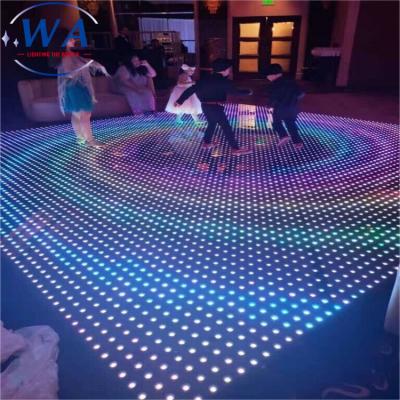 China 3d led dance floor wedding RGBW Digital P25 colorful led dance floor panels dance floor led display for wedding party for sale