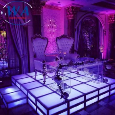 China Best Selling Acrylic White LED Dance Floor Movable Disco Dance Floor 60*60cm With Led Light Led Stage for sale