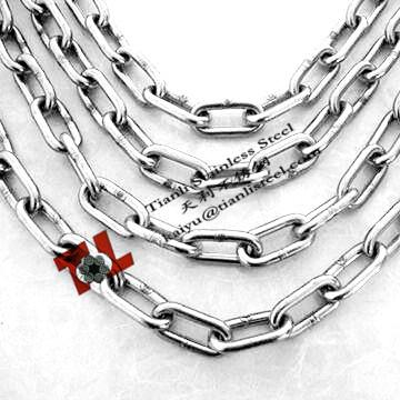 China SUS 304 316 Stainless Steel Japanese Standard Long Link Chain with diameter 4mm for sale