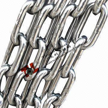 China SUS 304 316 Stainless Steel Japanese Standard Long Link Chain with diameter 5mm for sale