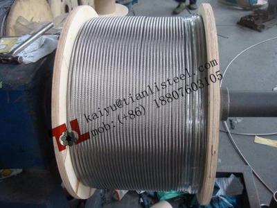 China AISI 316 1x19 12mm Stainless Steel Wire Rope for sale