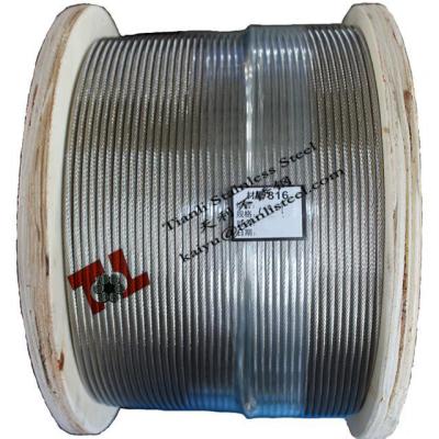 China 304 1x19 5mm Stainless Steel Wire Rope for sale