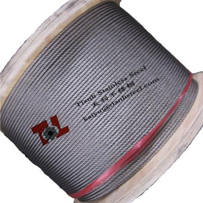 China 304 A2 1.4301 7x19 1/8 inch 3.18mm 3.2mm Stainless Steel Wire Rope for sale