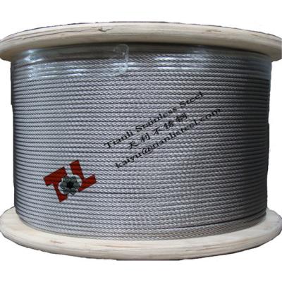 China Stainless Steel Wire Rope 304 A2 1.4301 7x7 2mm with BS EN 12385-4 Standard for sale