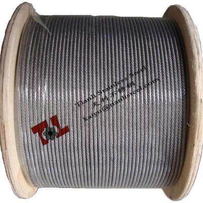 China EN12385-4 316 A4 1.4401 7x7 1.5mm Stainless Steel Wire Rope Annealed soft condition for sale