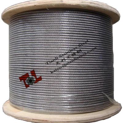 China Stainless Steel Wire Rope 316 A4 1.4401 7x7 6mm 144kg per 1000m GBT9944-2015 for sale