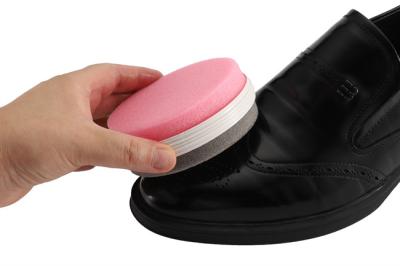 China Shoe Shine Sponge Circular Double-Sided Shoe Polishing Reliable Option For Shiny Leather Shoes Customization for sale