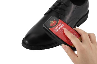 China Shoe Shine Sponge Instant Shoe Polish Portable Plastic Can Carton Packaging For Main Market Asia LOGO OEM for sale