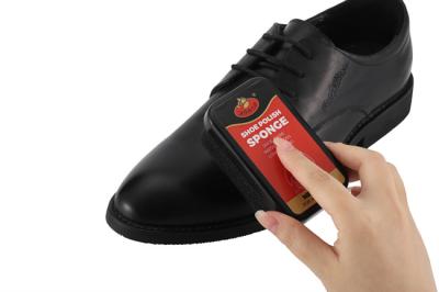 China Shoe Shine Sponge With Shell Material Plastics Footwear Shoe Care Polish OEM for sale