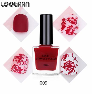 China Nail Art DIY LOOTAAN 2019 Various Color 10ml Personal Paint Nail Stamping Polish for sale