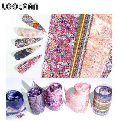 China Beauty Nail Care Tool Wholesaler Flower Starry Sky Laser Nail Plastic Paper Transfer Foil Nail Art 3D Manicure Decoration Holography Laser Sticker for sale