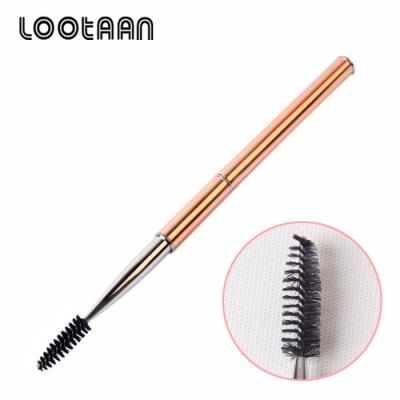 China Mascara Brush Retractable Rose Gold Mascara Wand Eyelash Brush 1 Dollar Cosmetics Brands Private Label Make Up Brushes With Lid for sale