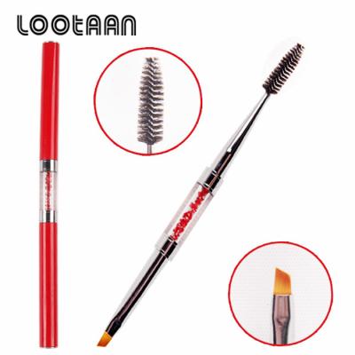 China Angular Blush Guteng Private Label End Cosmetics Eyebrow Lash Brush 2021 Double Angled To Make Up Brushes For Eye for sale