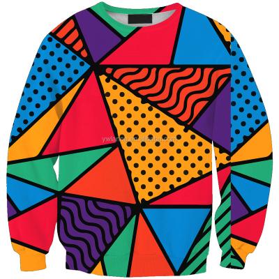 China Anti-pilling Digital 3D printed custom pullover crew neck blank sublimation print sweatshirt for unisex for sale