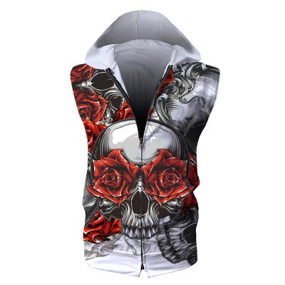 China 2021 Anime Clothing 3D Drop Shipping Hoodie Gym Sleeveless Hoodie Breathable Custom Color Customization Sleeveless for sale