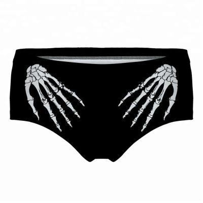 China Summer Anti-Static Skeleton Hands 3d Full Panty Woman Printing Sexy Short Underwear for sale