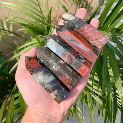 China High Quality Natural Point From China Crystal Wand Polished African Bloodstone For Sale for sale