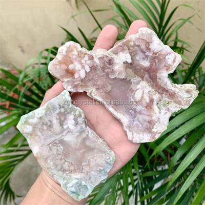 China China Wholesale Top Selling Flower Agate Healing Stone Slice For Spiritual Healing for sale