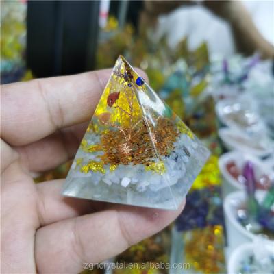 China Europe Sale Wholesale Orgonite Pendant Seven Chakra Orgone Pyramid Hot Crystals for sale