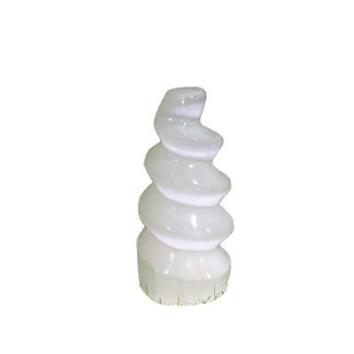 China Selenite Unicorn Horn Polished Healing Crystal from China Robin Crystal Wholesale Selenite Spiral Tower for Birthday Decoration for sale