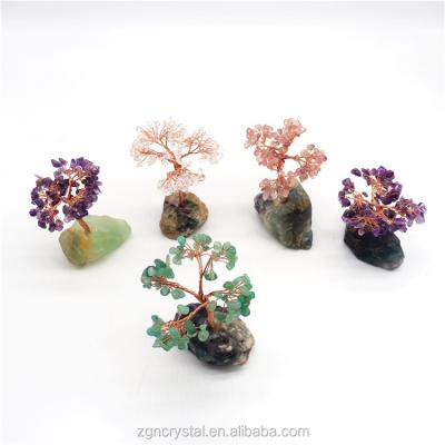 China Fast Shipping Natural Chakra Healing Europe Gemstone Crystal Tree For Home Decoration for sale