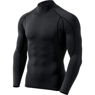 China Black Logo Private Label Men Compression Training Muttahida Majlis-e-Amal BJJ Wresling Top Wear Rash Guard Customized Anti-UV for sale