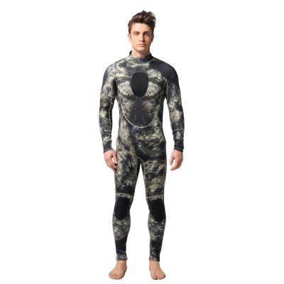 China Men's 3mm Nylon Elastan Spearfishing Hot Air Dive Full Sublimation Camouflage Print Antibacterial Stretch Neoprene Hunting Steamer Wetuits for sale