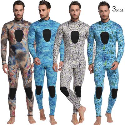 China Custom Warm Knee Padded Mens Amazon Sale Neoprene Print Antibacterial Stock 3mm Camouflage Spearfishing Hunting Surfing Scuba Diving Wetsuit for sale