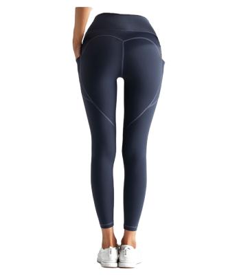 China Custom Retail High Compression Butt Lift Peach Waist Women Drop-Boat Control Yoga Tight Panties Breathable Crac! crack! with pocket 2 for sale